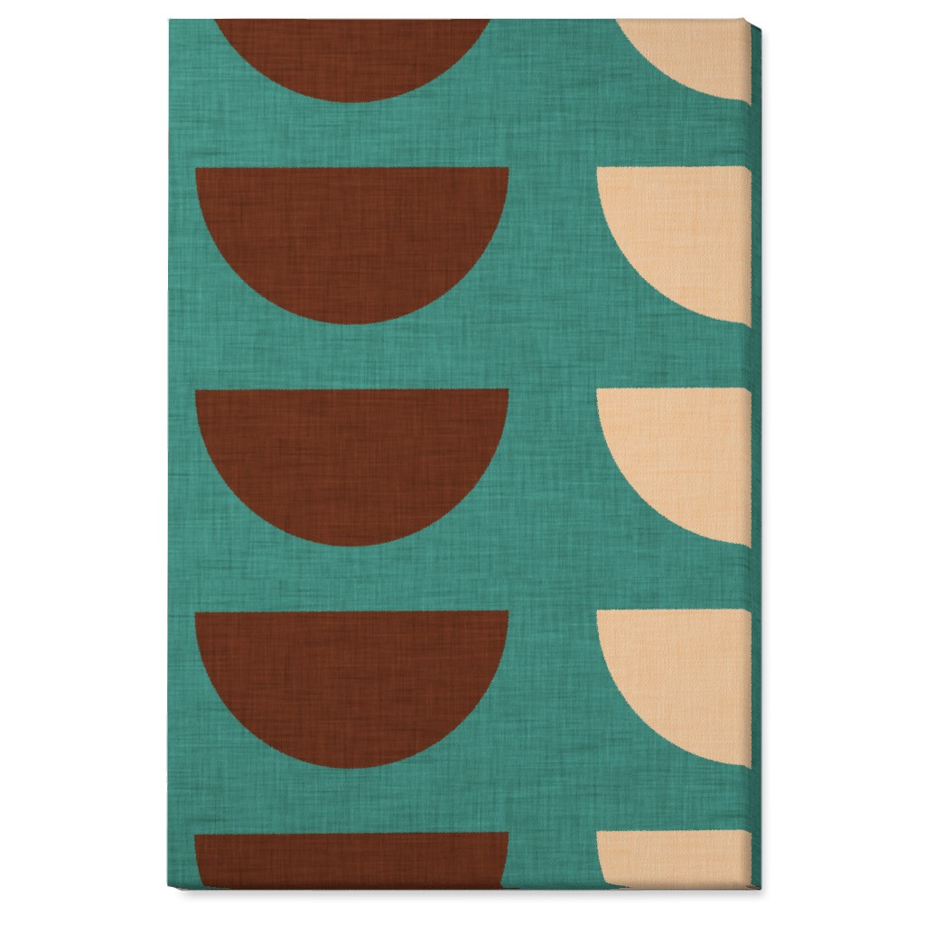 Half Moon Wall Art, No Frame, Single piece, Canvas, 24x36, Blue, Tidal Wave