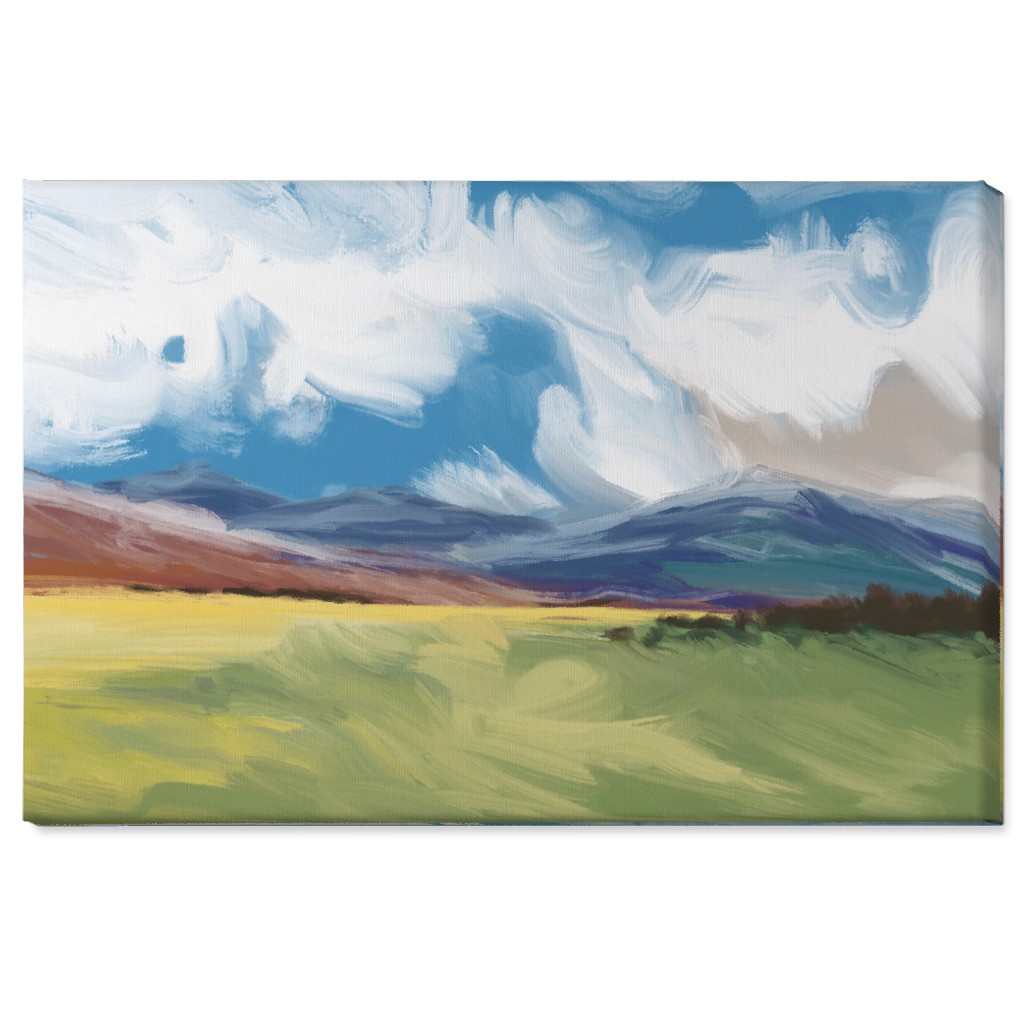 in the Distance Wall Art, No Frame, Single piece, Canvas, 24x36, Blue, True Blue