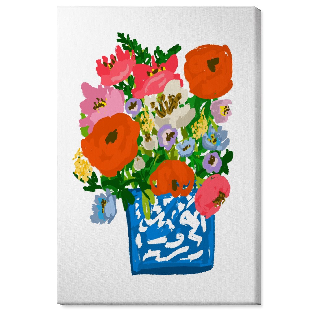 Helena Blooms - Multi Wall Art, No Frame, Single piece, Canvas, 24x36, Multicolor