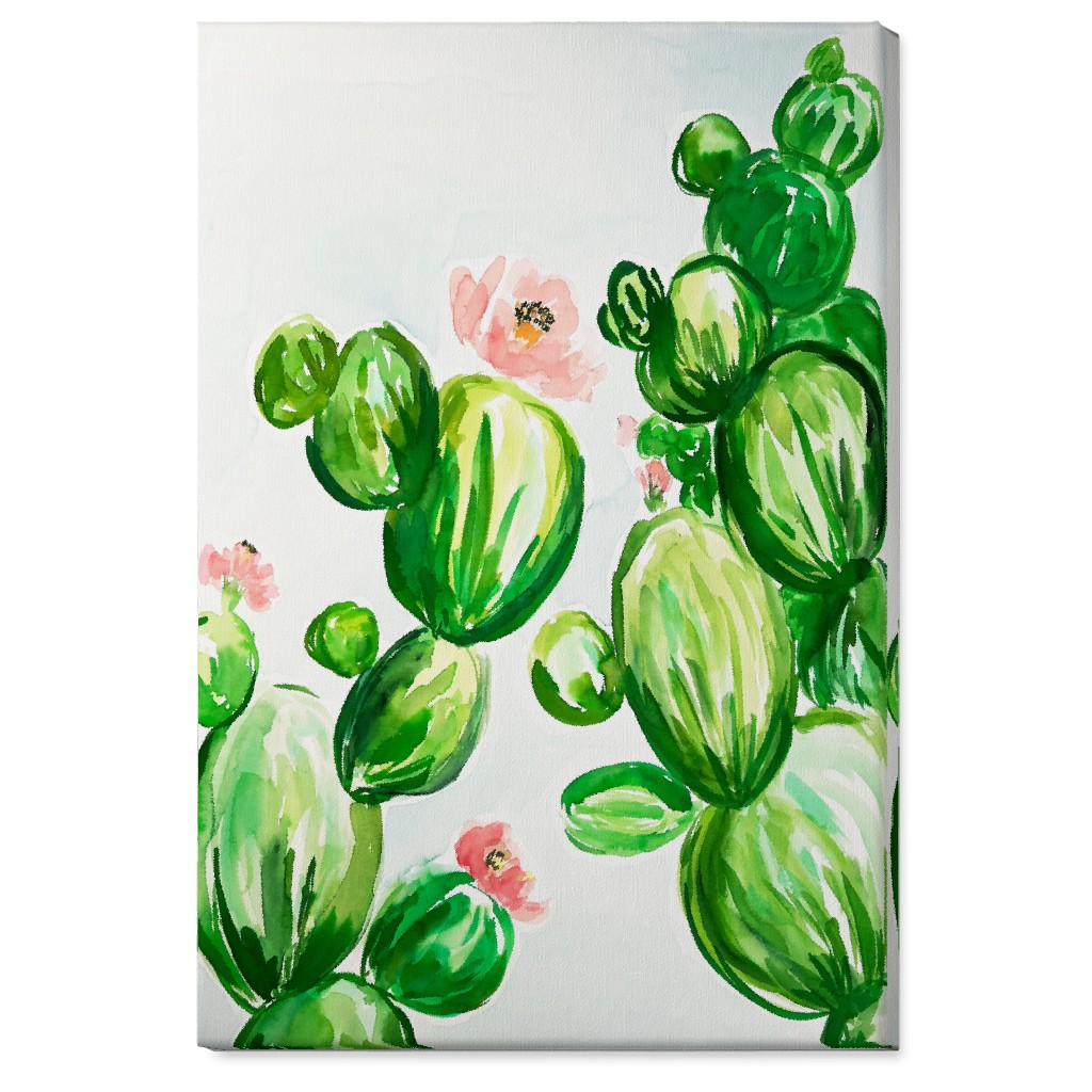 Desert Sunset - Green Wall Art, No Frame, Single piece, Canvas, 24x36, Green, Classic Green