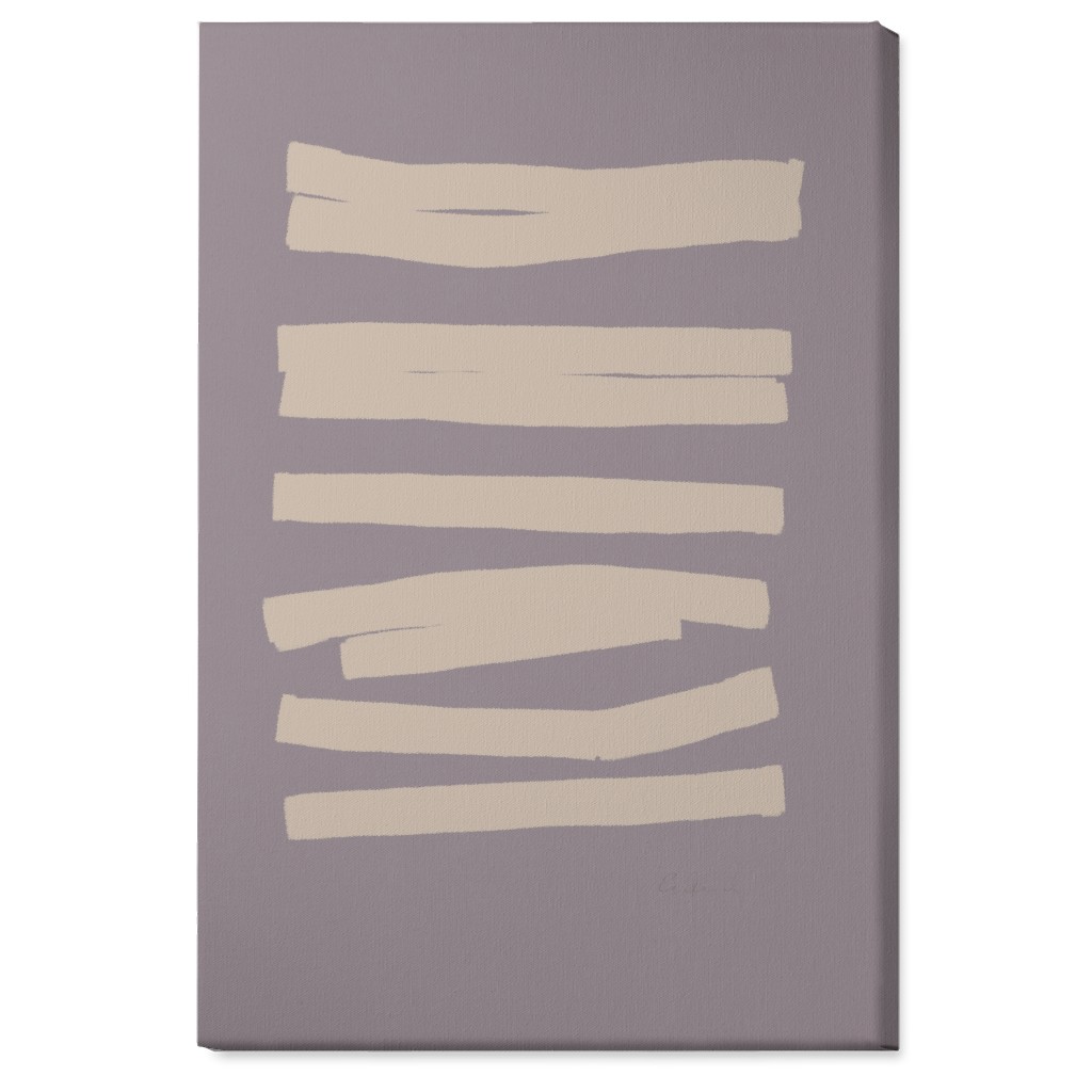 Abstract Bold Stripes I Wall Art, No Frame, Single piece, Canvas, 24x36, Purple
