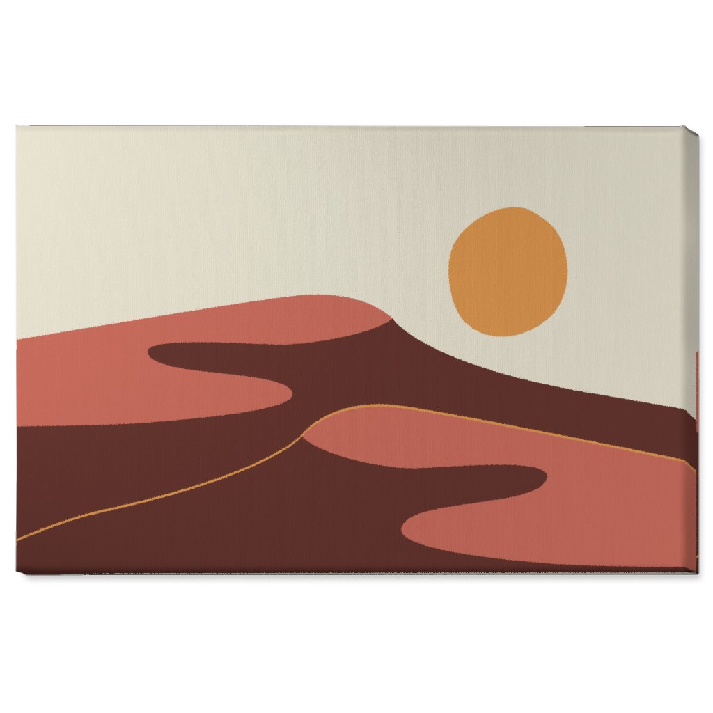 Desert Sun - Earth Tones Wall Art, No Frame, Single piece, Canvas, 24x36, Orange