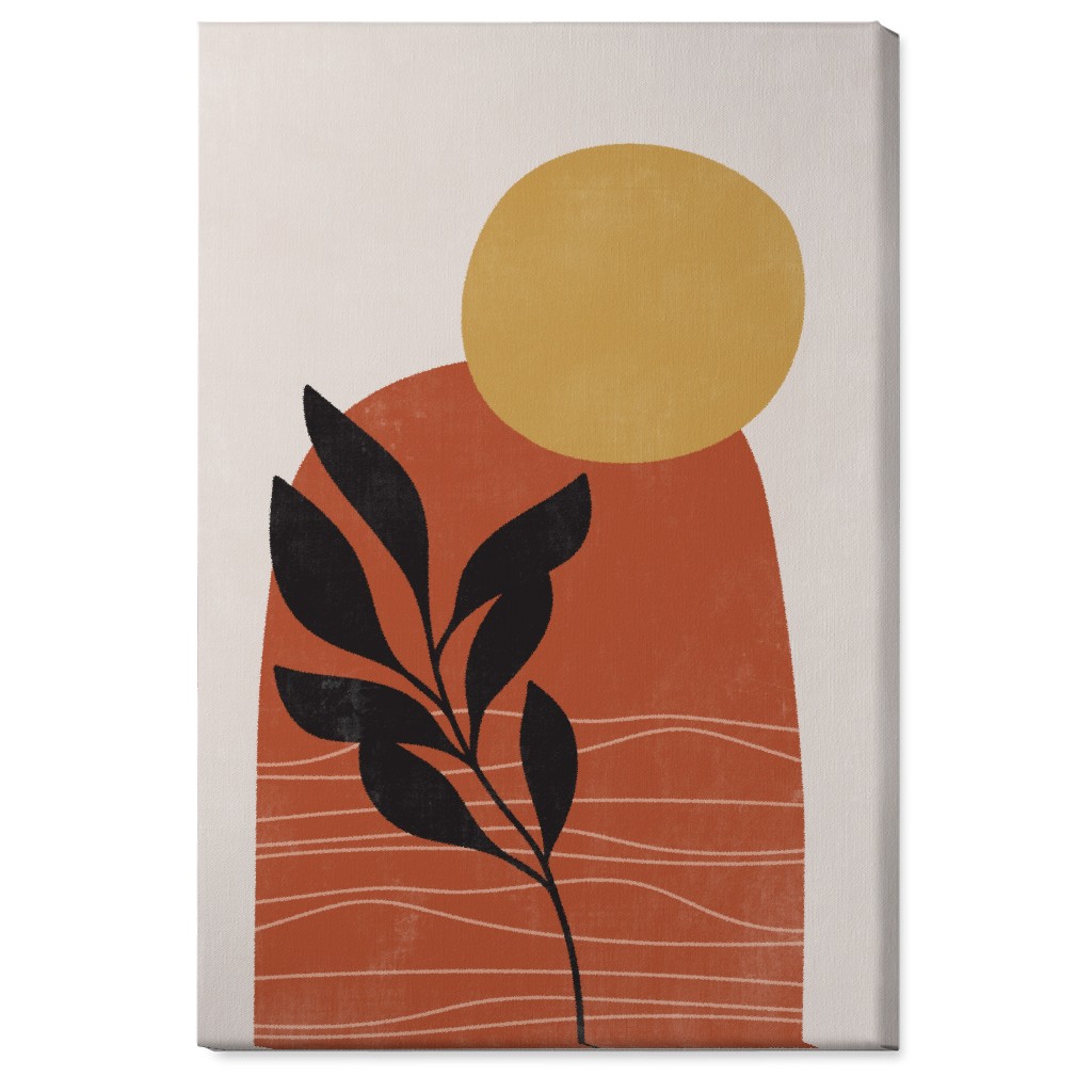 Earthen Plateau - Terracotta Wall Art, No Frame, Single piece, Canvas, 24x36, Orange, Orange