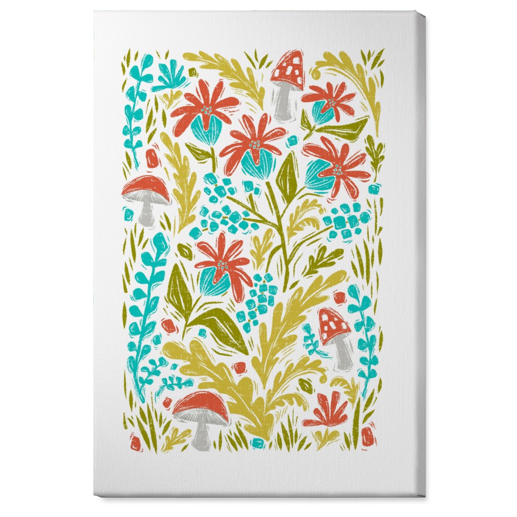 Botanical Forest - Multi Wall Art, No Frame, Single piece, Canvas, 24x36, Multicolor