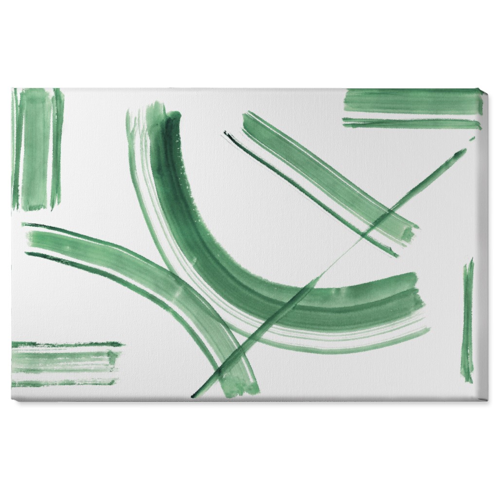 Watercolor Intersection of Minds Wall Art, No Frame, Single piece, Canvas, 24x36, Green, Spruce