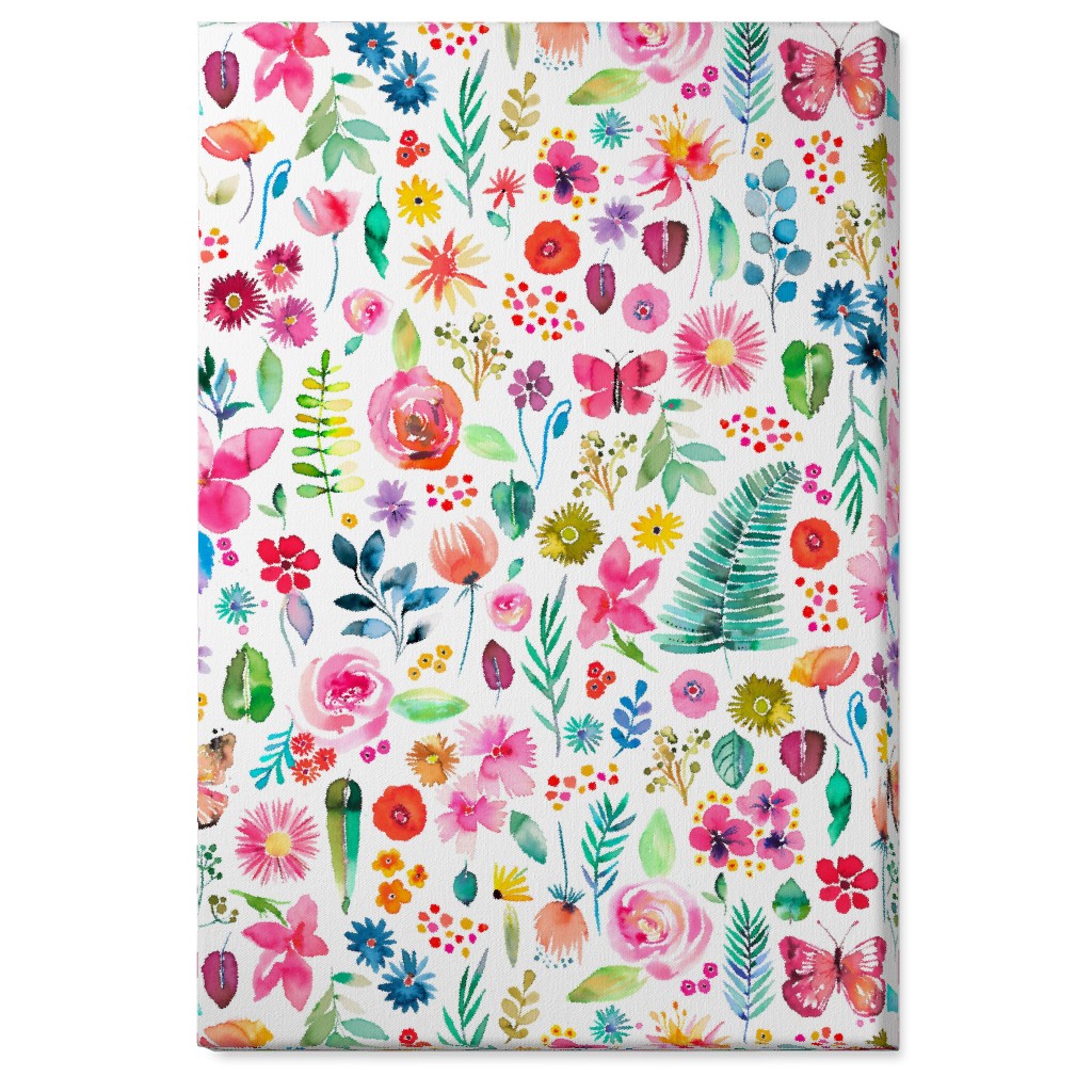 Colorful Botanical Plants - Multi Wall Art, No Frame, Single piece, Canvas, 24x36, Multicolor