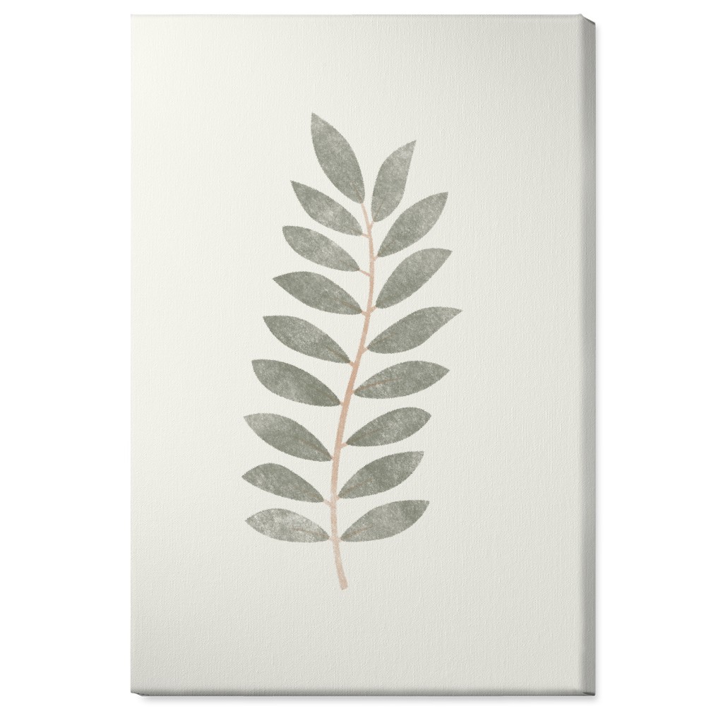 Botanical Leaf Iii Wall Art, No Frame, Single piece, Canvas, 24x36, Green, Sage
