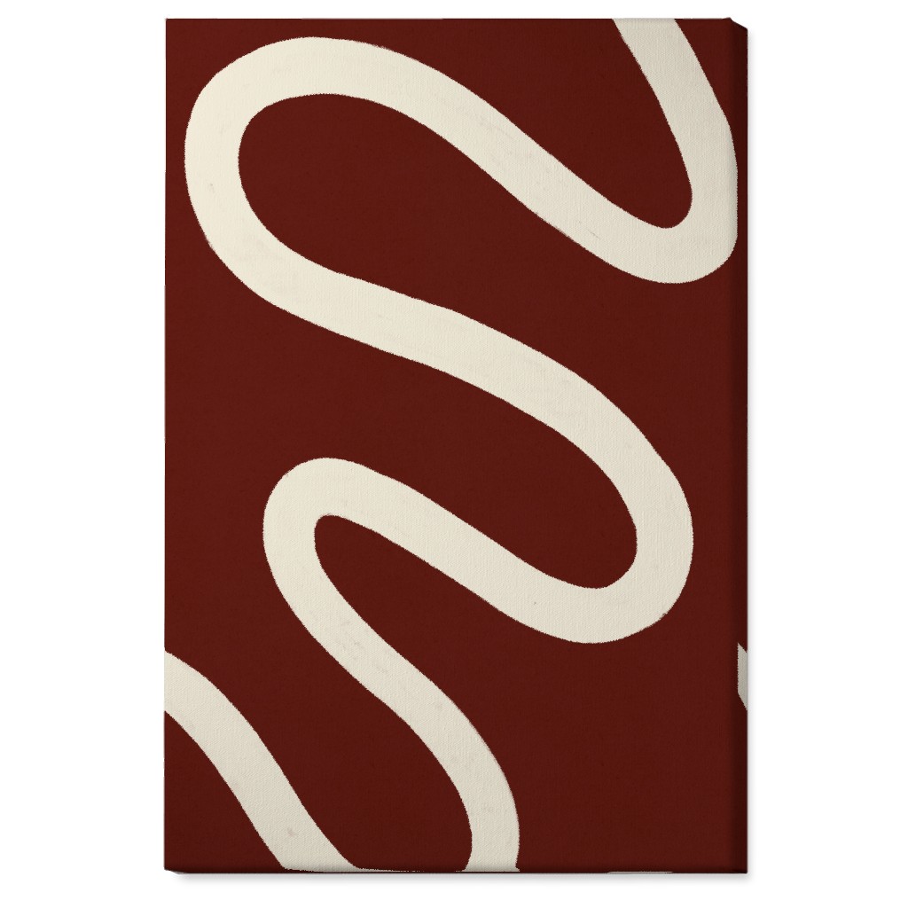 Tangled Brush Strokes Ii Wall Art, No Frame, Single piece, Canvas, 24x36, Red, Cocoa