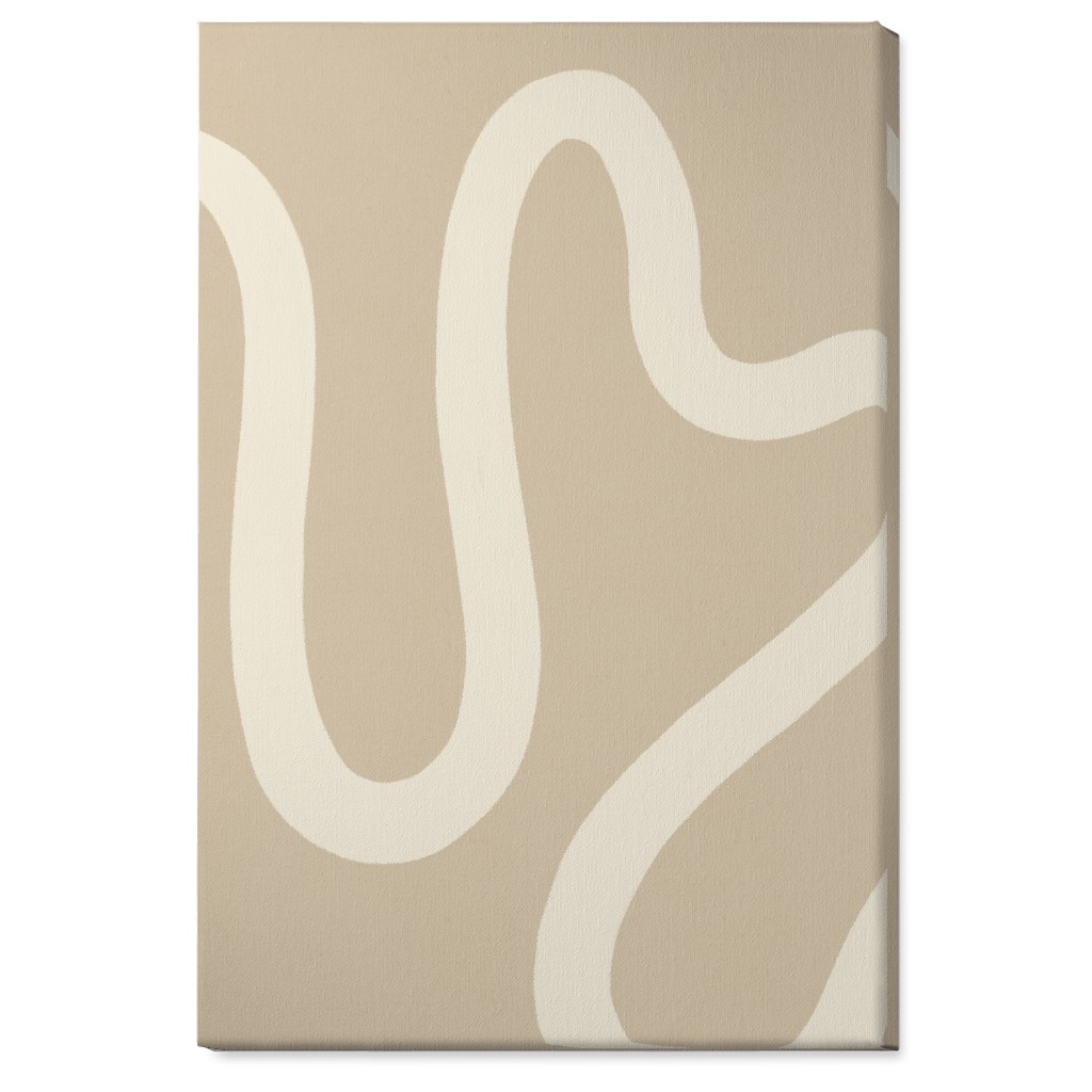 Tangled Brush Strokes Iii Wall Art, No Frame, Single piece, Canvas, 24x36, Beige, Wheat