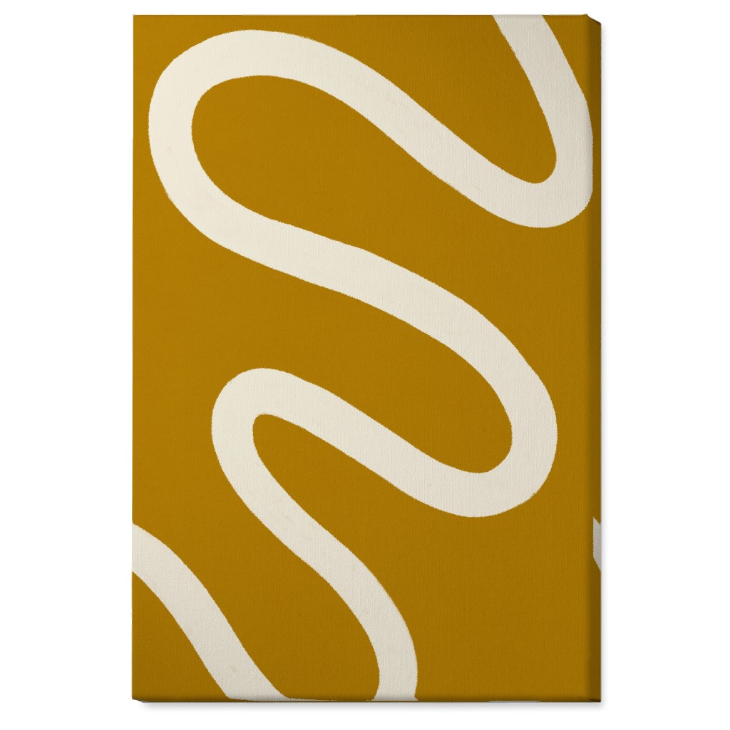 Tangled Brush Strokes Ii Wall Art, No Frame, Single piece, Canvas, 24x36, Yellow