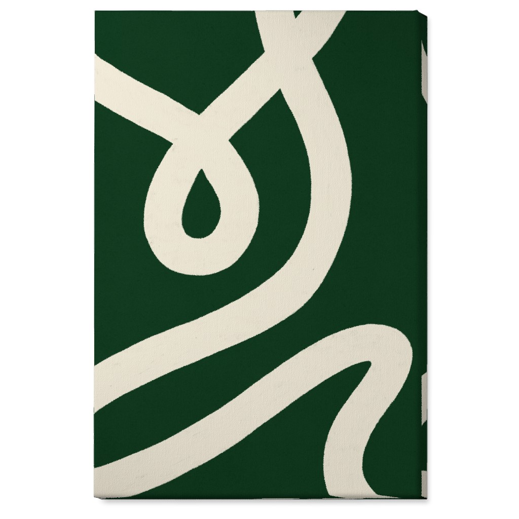 Tangled Brush Strokes V Wall Art, No Frame, Single piece, Canvas, 24x36, Green, Kale