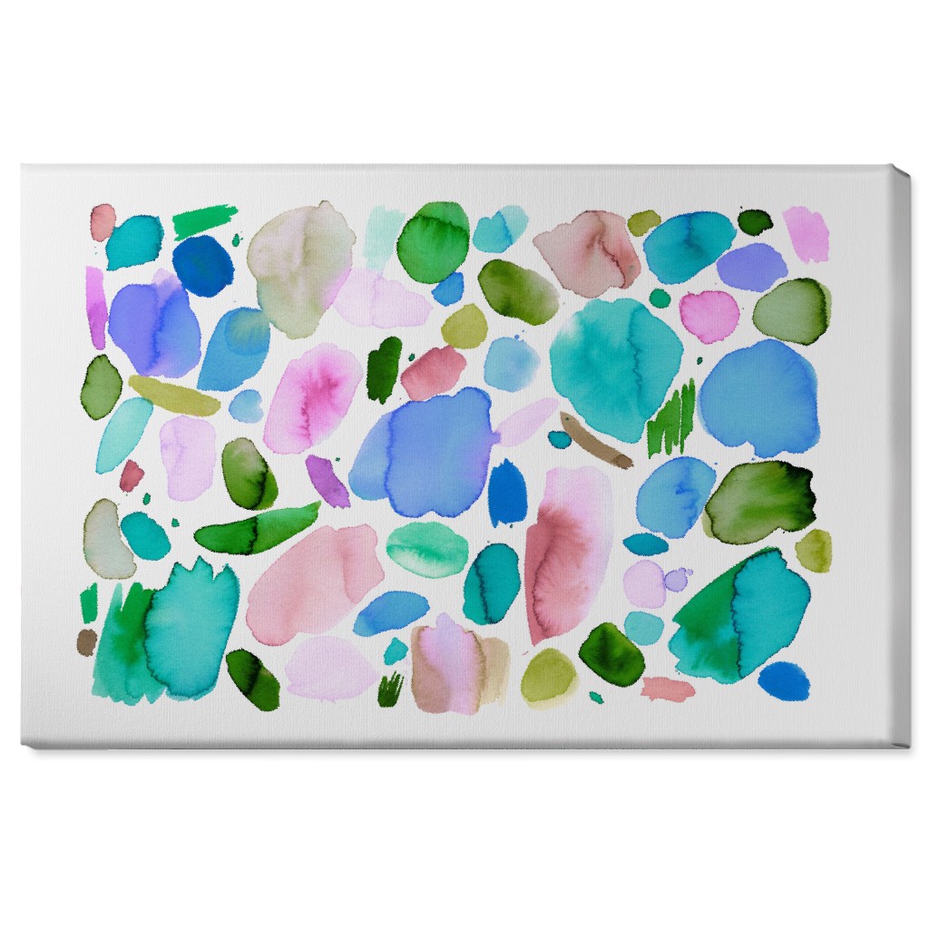 Summer Joy Watercolor Abstract Wall Art, No Frame, Single piece, Canvas, 24x36, Multicolor, Tidal Wave