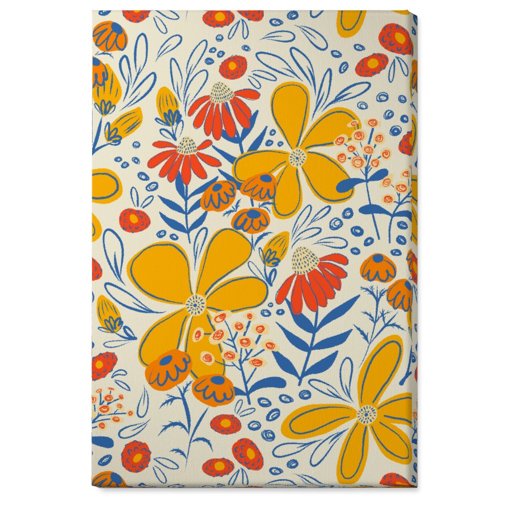 May Flowers - Multi Wall Art, No Frame, Single piece, Canvas, 24x36, Yellow, Classic Yellow