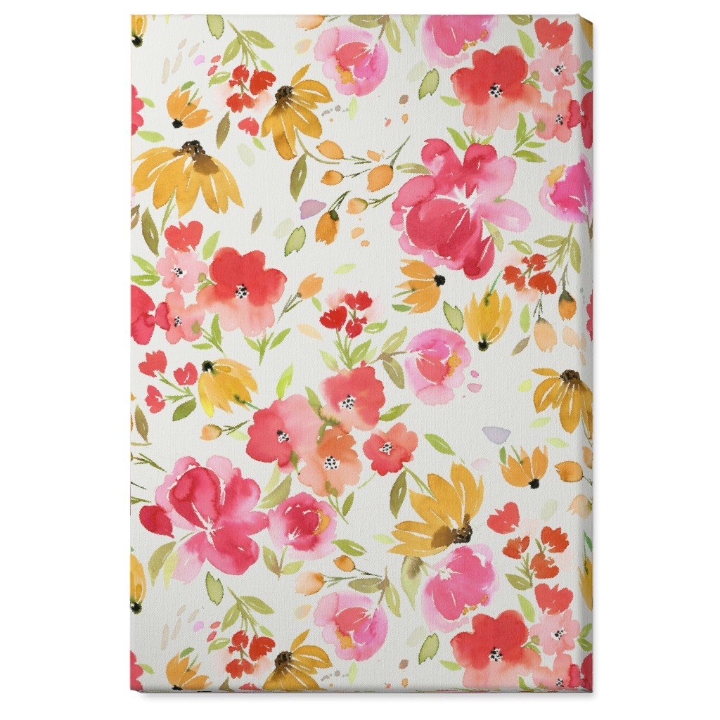 Smells Like Spring Wall Art, No Frame, Single piece, Canvas, 24x36, Pink, Creamsicle