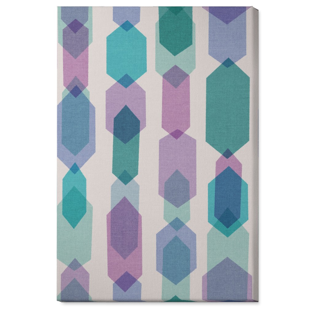 Elements Columns Wall Art, No Frame, Single piece, Canvas, 24x36, Green, Seascape