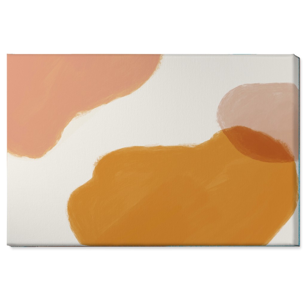 Abstract Shapes - Neutral Wall Art, No Frame, Single piece, Canvas, 24x36, Orange, Orange