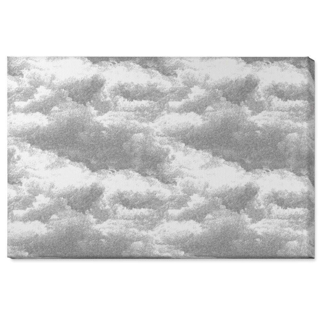Storm Clouds - Gray Wall Art, No Frame, Single piece, Canvas, 24x36, Gray, Gray