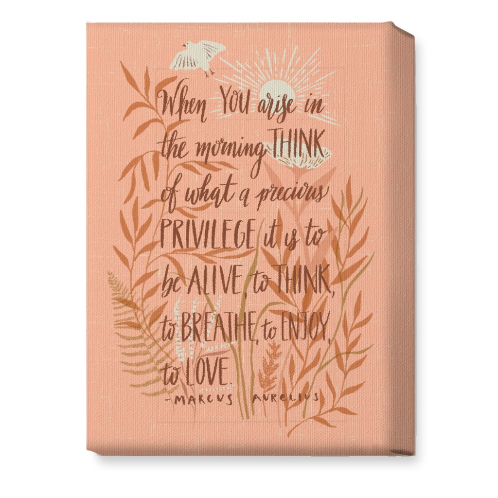 Precious Morning Wall Art, No Frame, Single piece, Canvas, 10x14, Pink, Beige