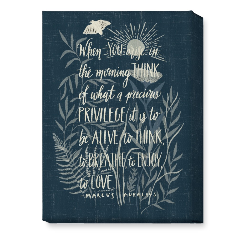 Precious Morning Wall Art, No Frame, Single piece, Canvas, 10x14, Blue, Seaweed