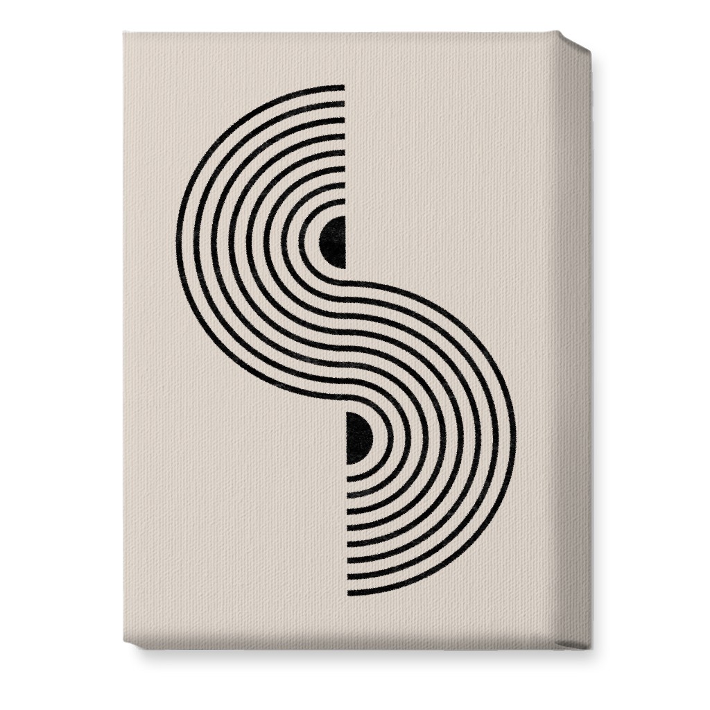 Minimal Geometric Lines - Neutral Wall Art, No Frame, Single piece, Canvas, 10x14, Beige
