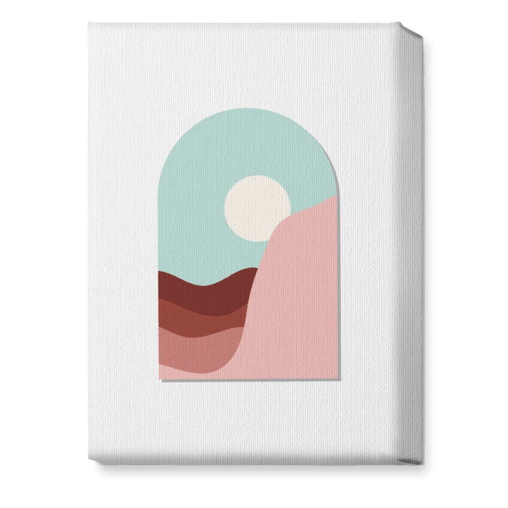 Abstract Desert Landscape in Window Daylight Wall Art, No Frame, Single piece, Canvas, 10x14, Multicolor, Silver Lining