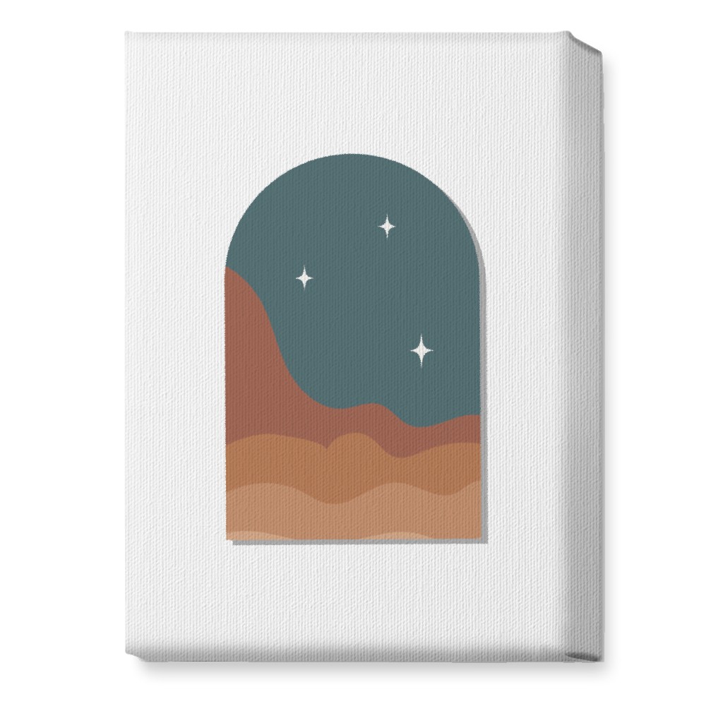 Abstract Landscapes in Windows Night Wall Art, No Frame, Single piece, Canvas, 10x14, Multicolor