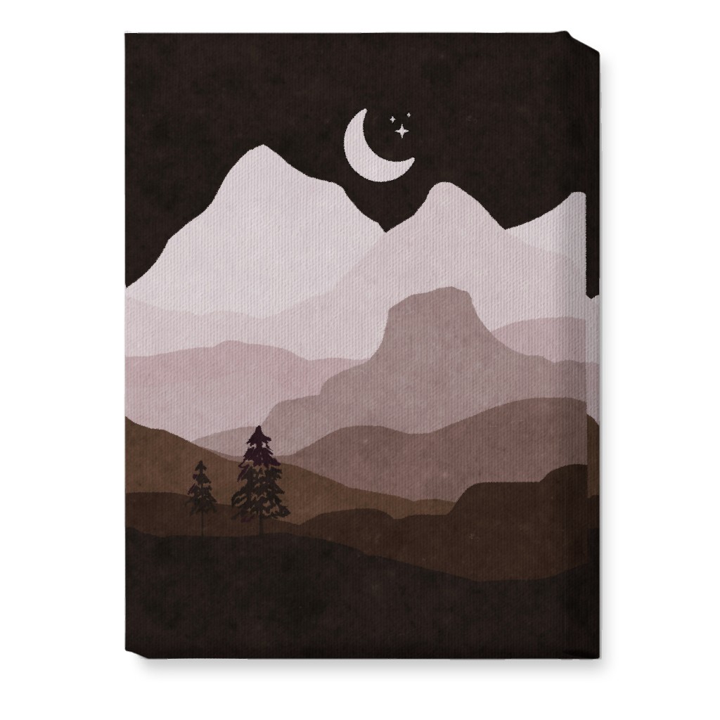 Mountain View Wall Art, No Frame, Single piece, Canvas, 10x14, Brown