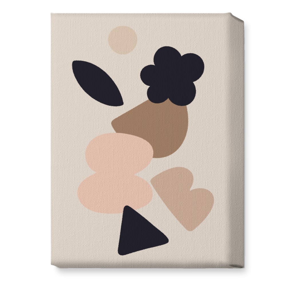 Collage Abstract - Neutral Wall Art, No Frame, Single piece, Canvas, 10x14, Beige, Pearl