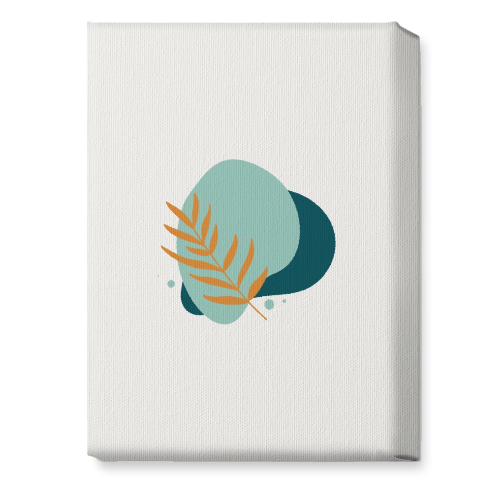 Shapes and Fern Leaf Vi Wall Art, No Frame, Single piece, Canvas, 10x14, Green