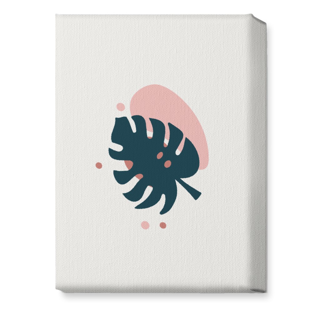 Shapes and Fern Leaf Iii Wall Art, No Frame, Single piece, Canvas, 10x14, Pink, Air