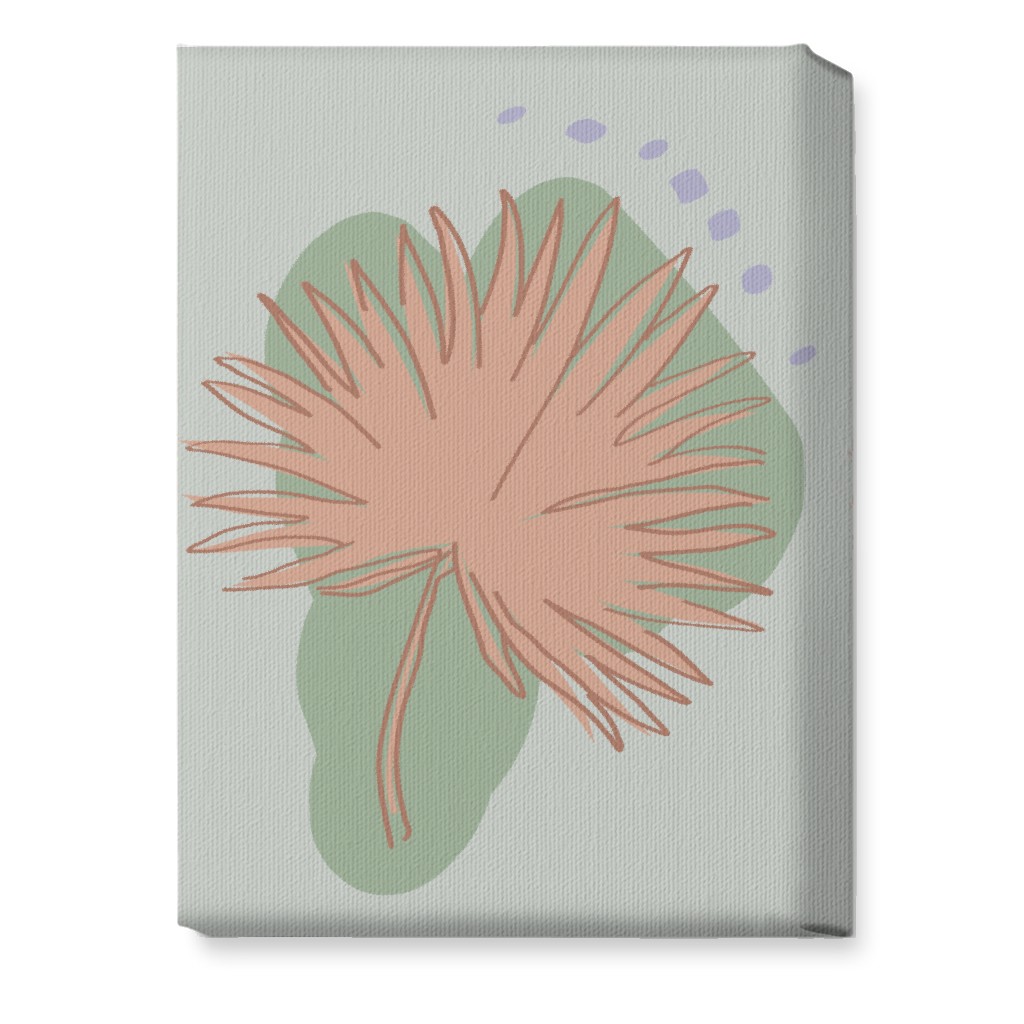 Modern Sabal Palm - Green Wall Art, No Frame, Single piece, Canvas, 10x14, Green, Classic Green