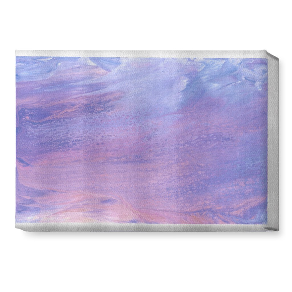 Acrylic Pour Sunset - Purple Wall Art, No Frame, Single piece, Canvas, 10x14, Purple