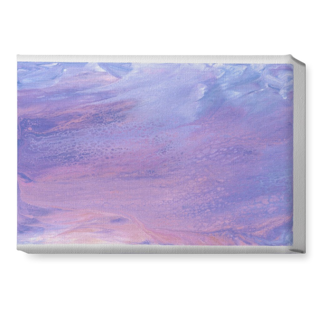 Acrylic Pour Sunset - Purple Wall Art, No Frame, Single piece, Canvas, 10x14, Purple, Purple
