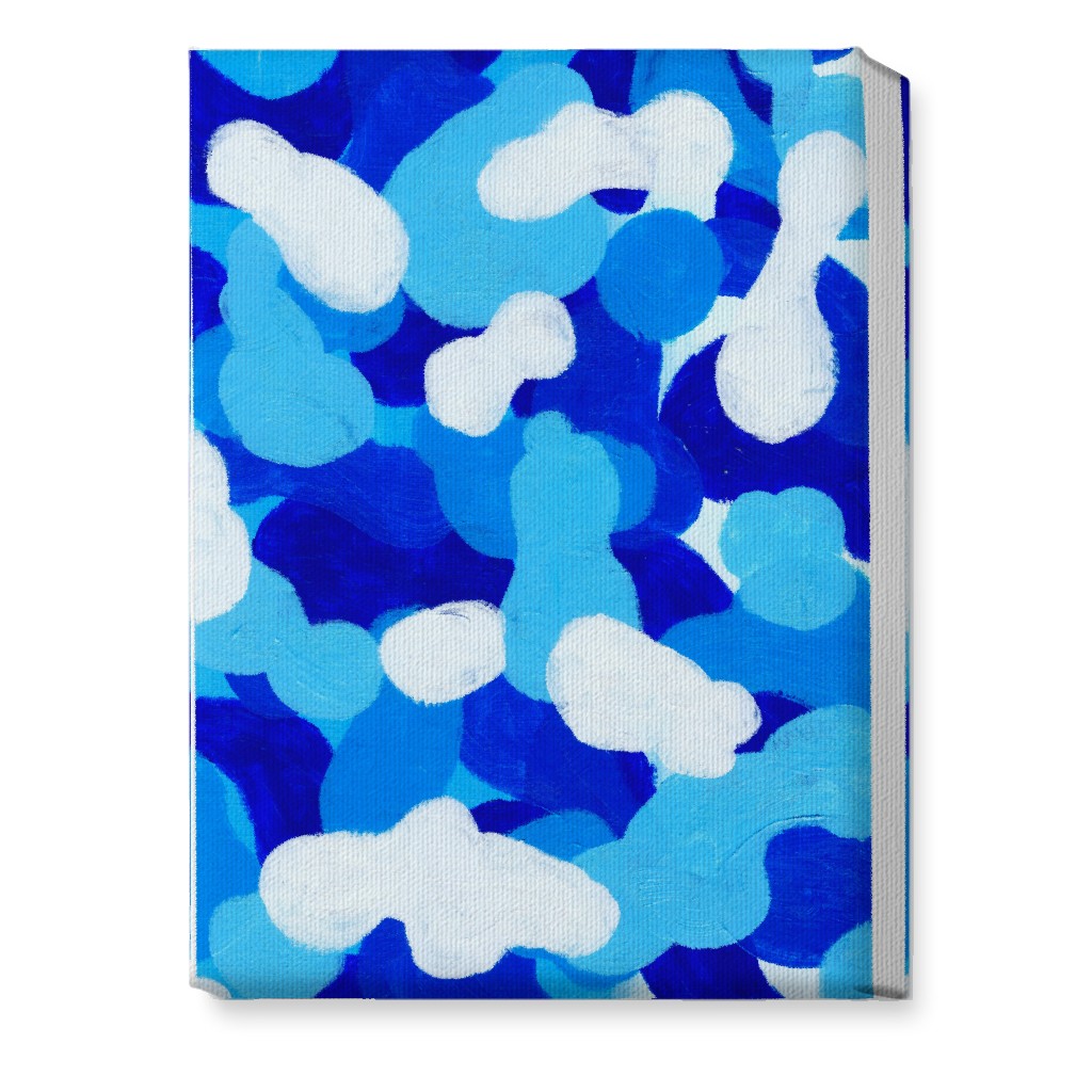 Abstract Cloud - Blue Wall Art, No Frame, Single piece, Canvas, 10x14, Blue