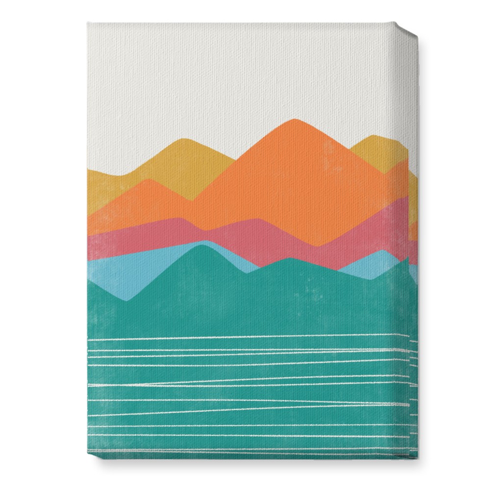 Flourish Abstract Landscape - Multi Wall Art, No Frame, Single piece, Canvas, 10x14, Multicolor