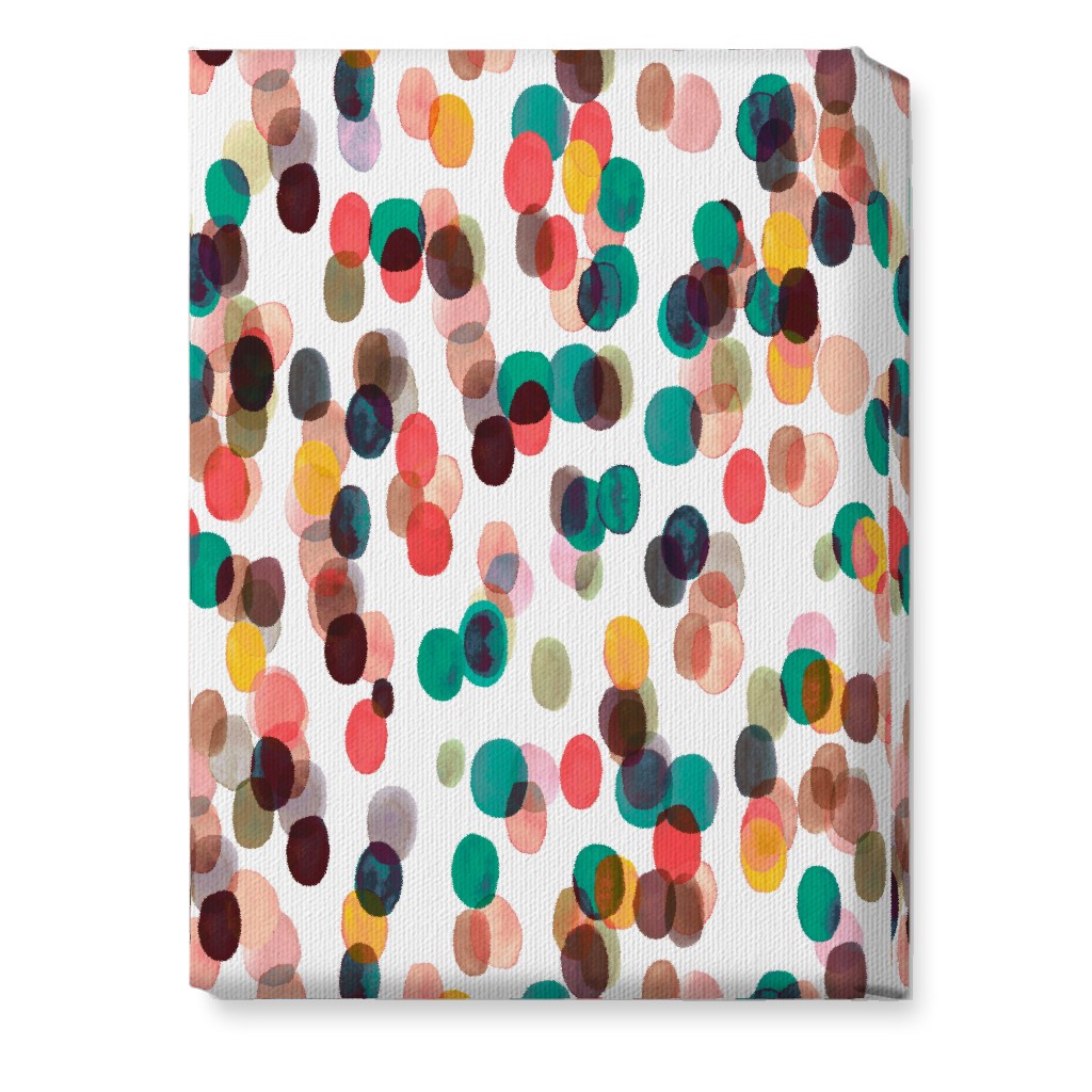 Relaxing Colorful Dots - Multi Wall Art, No Frame, Single piece, Canvas, 10x14, Multicolor