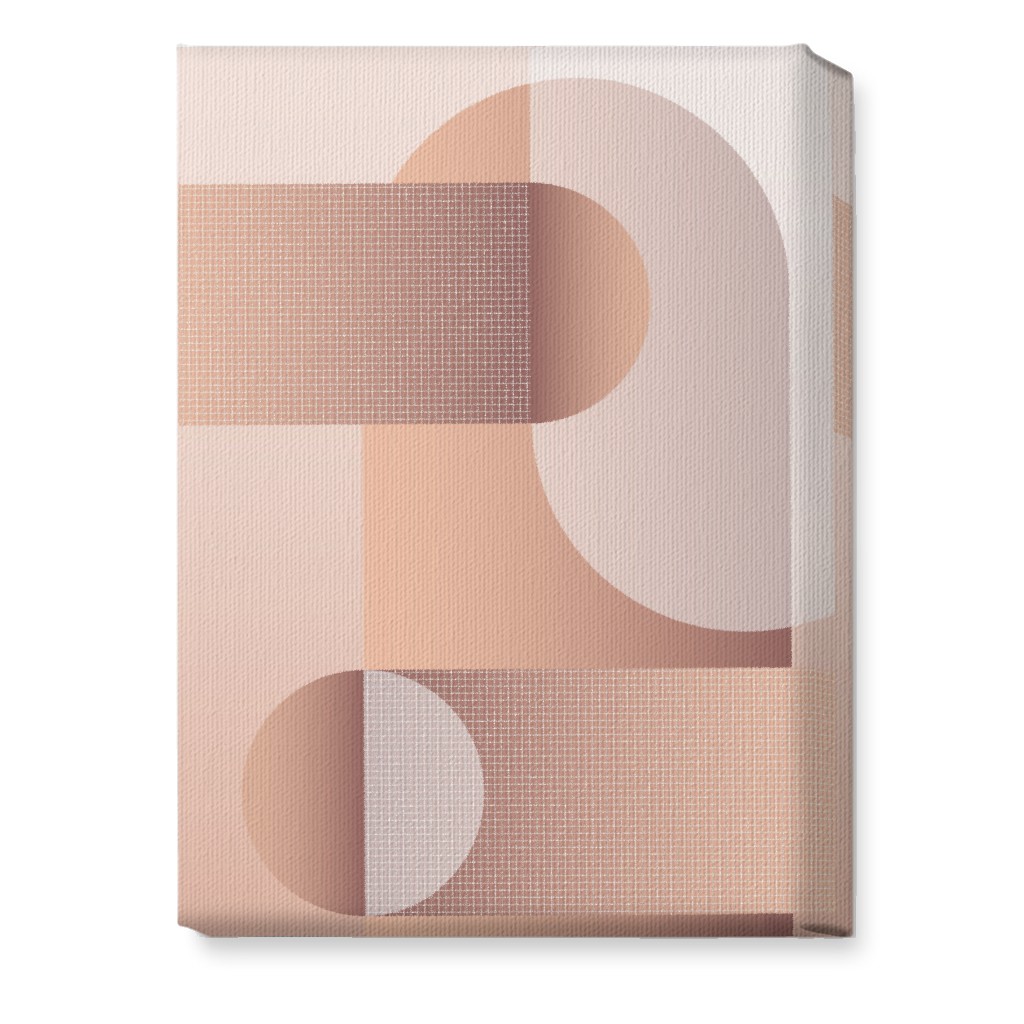 Geometric Arches - Neutral Wall Art, No Frame, Single piece, Canvas, 10x14, Pink, Bright Pink