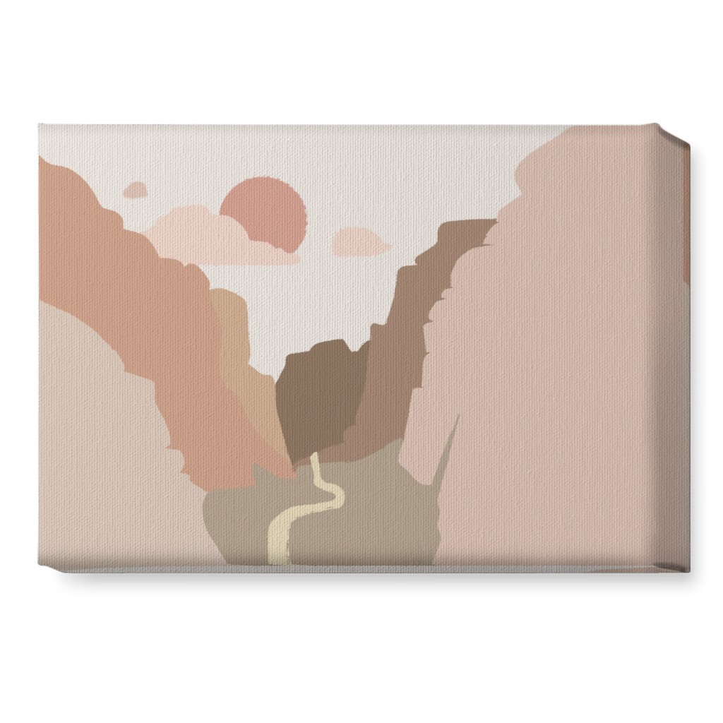 Zions Landscape Wall Art, No Frame, Single piece, Canvas, 10x14, Pink, Beige