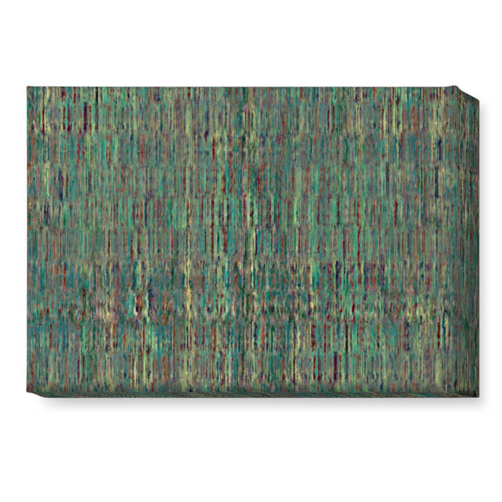 String Theory - Green Wall Art, No Frame, Single piece, Canvas, 10x14, Green, Classic Green