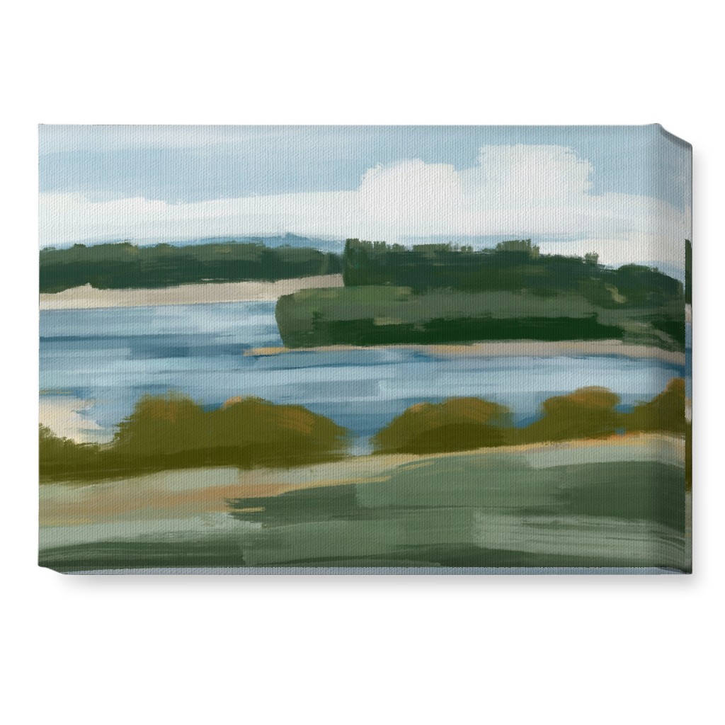 Abstract Lakeside Wall Art, No Frame, Single piece, Canvas, 10x14, Multicolor