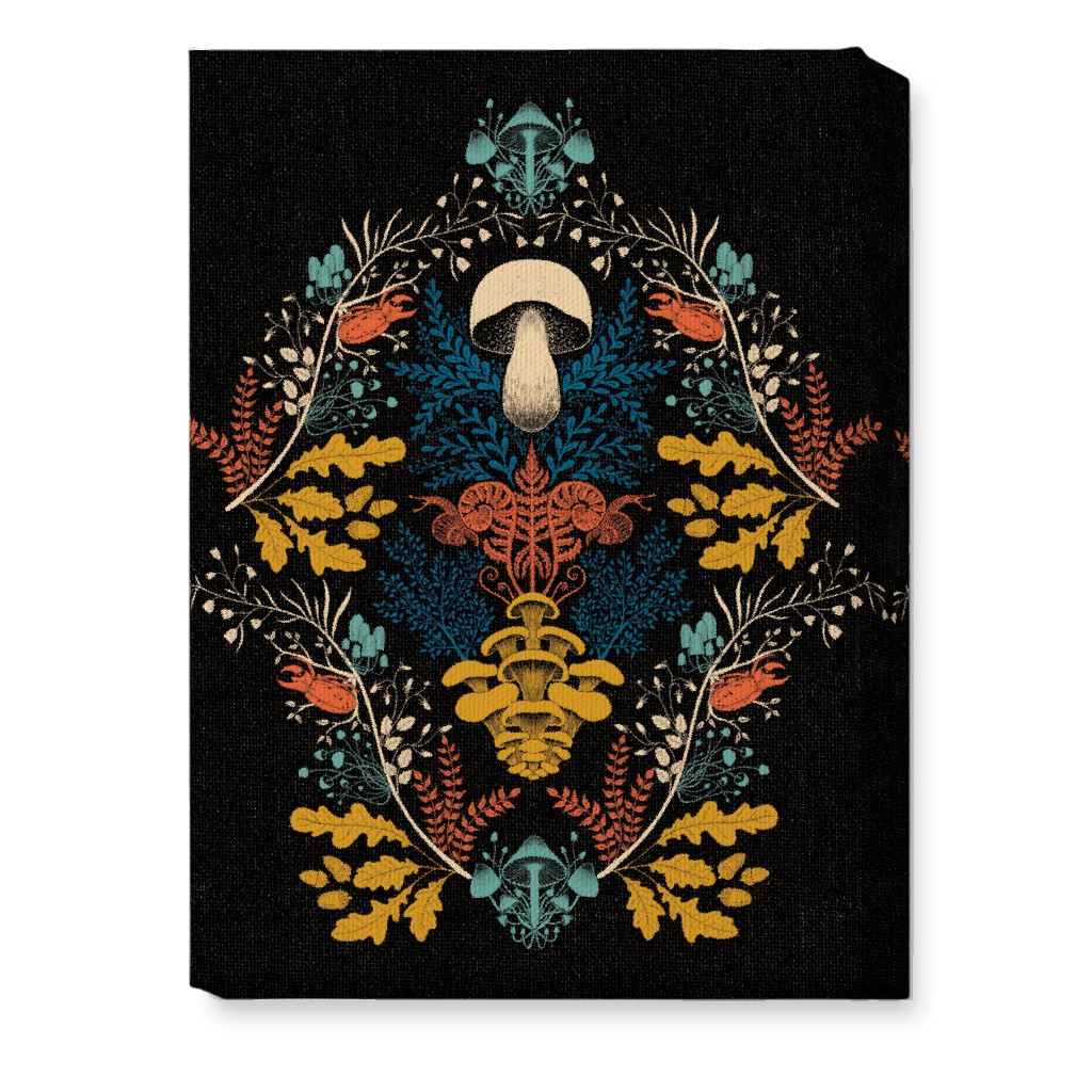 Mushroom Forest Wall Art, No Frame, Single piece, Canvas, 10x14, Multicolor