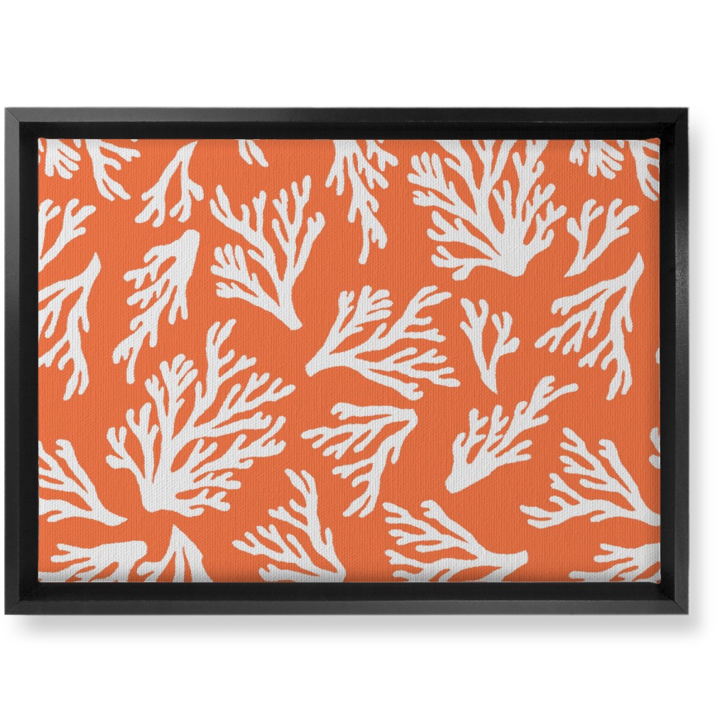 Coral - in Coral Wall Art, Black, Single piece, Canvas, 10x14, Orange, Orange