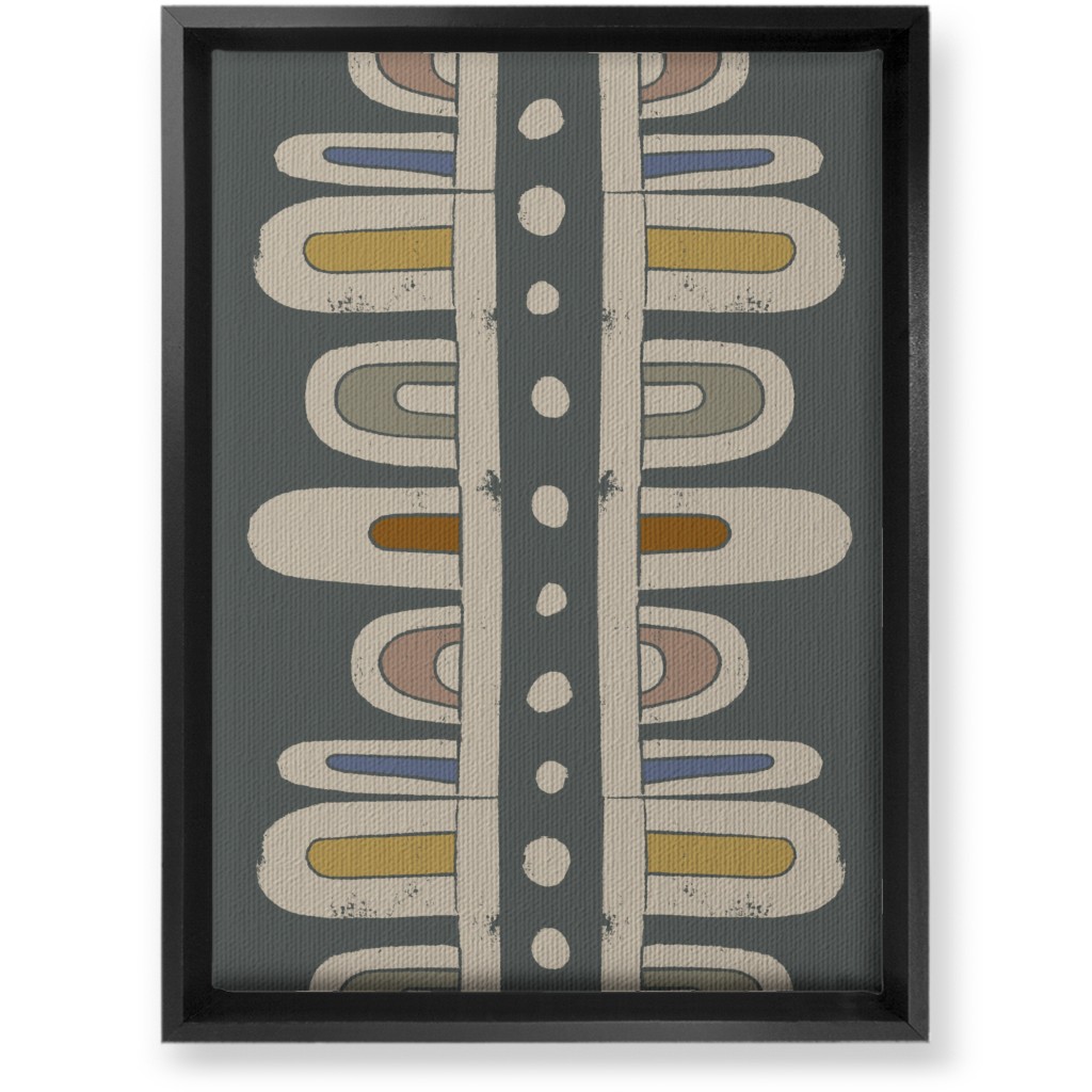 Hills Block Wall Art, Black, Single piece, Canvas, 10x14, Gray, Metal