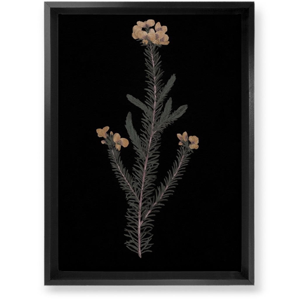 Midnight Botanical - Black and Green Wall Art, Black, Single piece, Canvas, 10x14, Black, Black