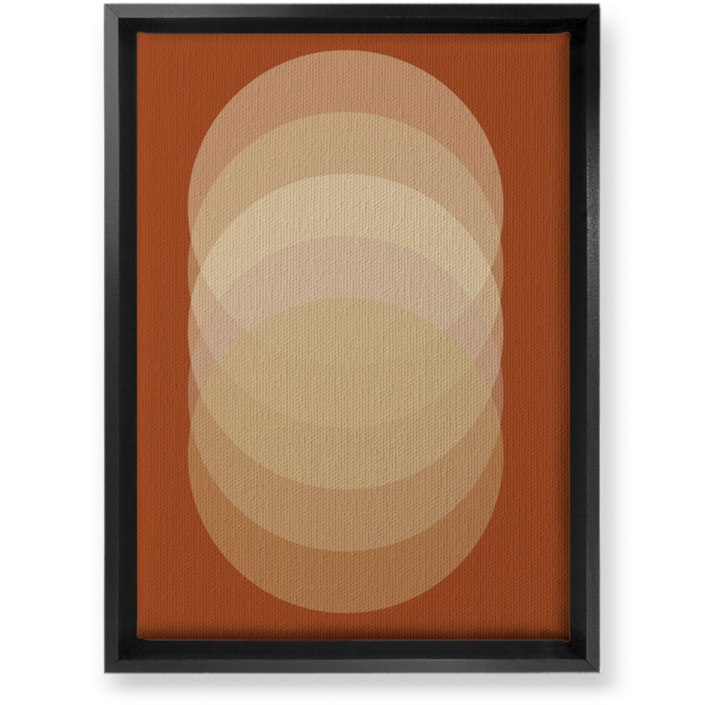 Abstract Sunrise - Orange Wall Art, Black, Single piece, Canvas, 10x14, Orange