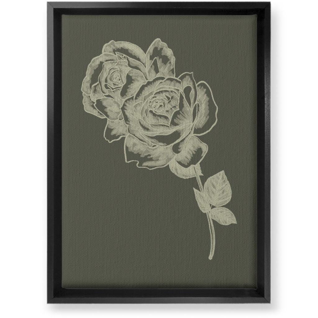 Rose - Neutral Wall Art, Black, Single piece, Canvas, 10x14, Brown, Brown