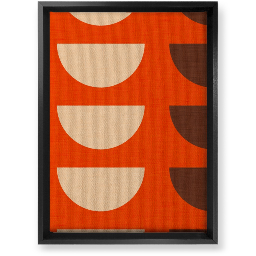Half Moon Wall Art, Black, Single piece, Canvas, 10x14, Red