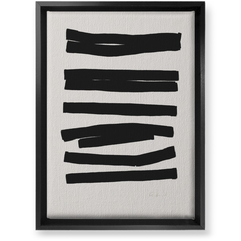 Bold Stripes Abstract Ii Wall Art, Black, Single piece, Canvas, 10x14, Black