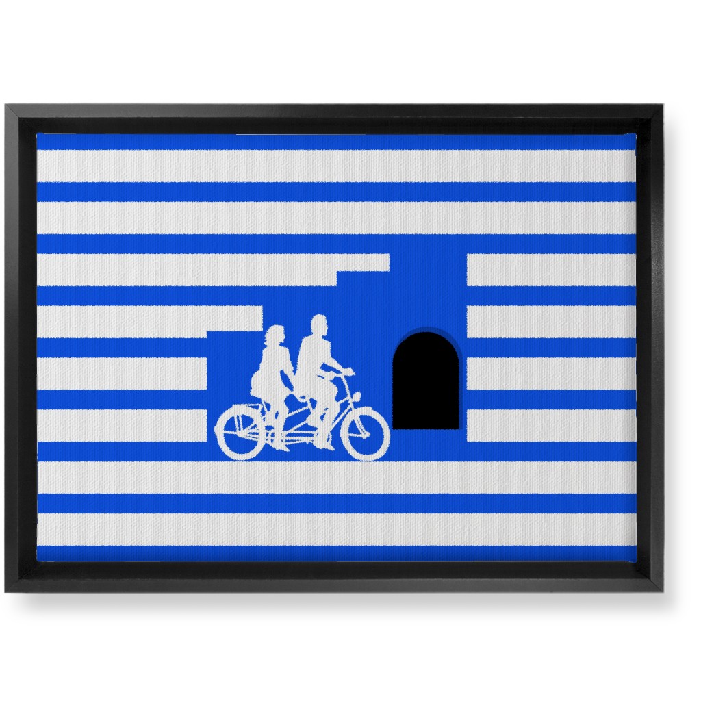 Riders Lovers - Blue Wall Art, Black, Single piece, Canvas, 10x14, Blue, True Blue