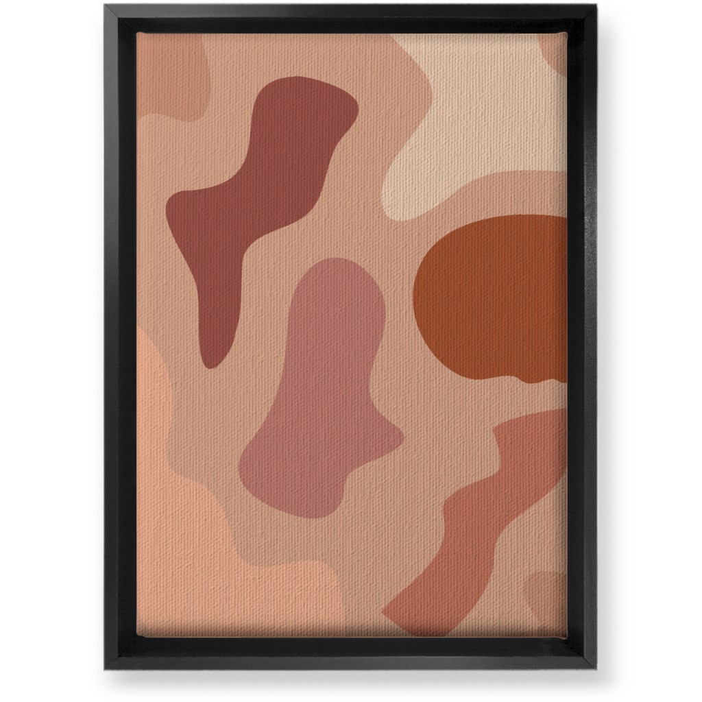 Modern Abstract Canyon - Warm Wall Art, Black, Single piece, Canvas, 10x14, Pink